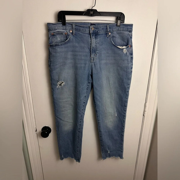 Gap Denim Women’s blue Distressed Jeans size 14/32 #1484 - Picture 1 of 6